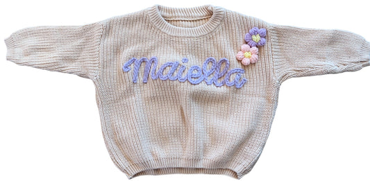 Hand Embroidered Personalized Sweaters