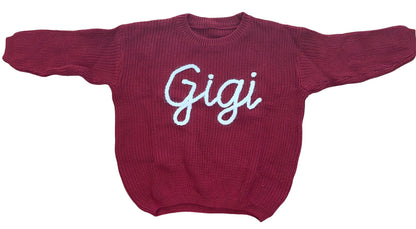 Hand Embroidered Personalized Baby Sweaters – Wool & Cashmere