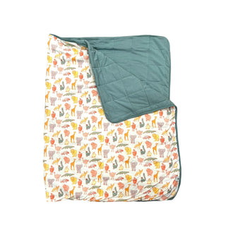 My First Zoo Trip-Toddler Bamboo Blanket – Soft, Warm & Reversible
