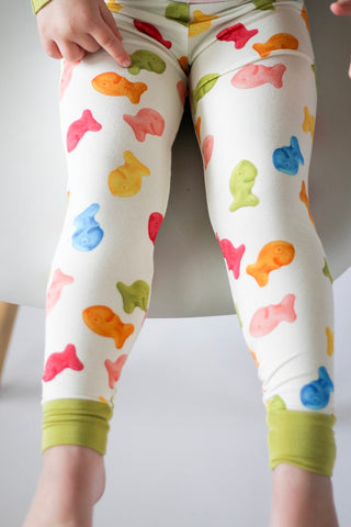 My First Snack Bamboo Pajamas – Green & Pink Lining Toddler PJs | Rayn’s Tiny Stitches