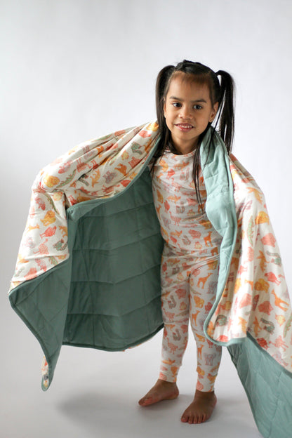Whimsical Bamboo Baby Blanket – Soft, Warm & Reversible