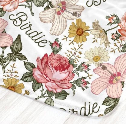 Personalized Newborn Gown & Cap Set – Soft Swaddle & Beanie