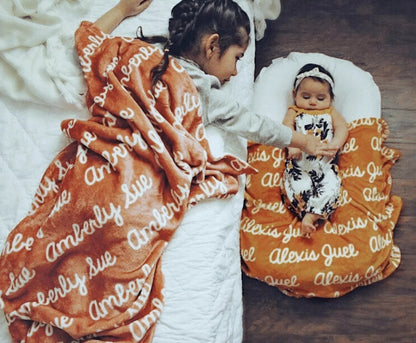 Personalized Baby Blankets – Custom Name, Font & Color Options