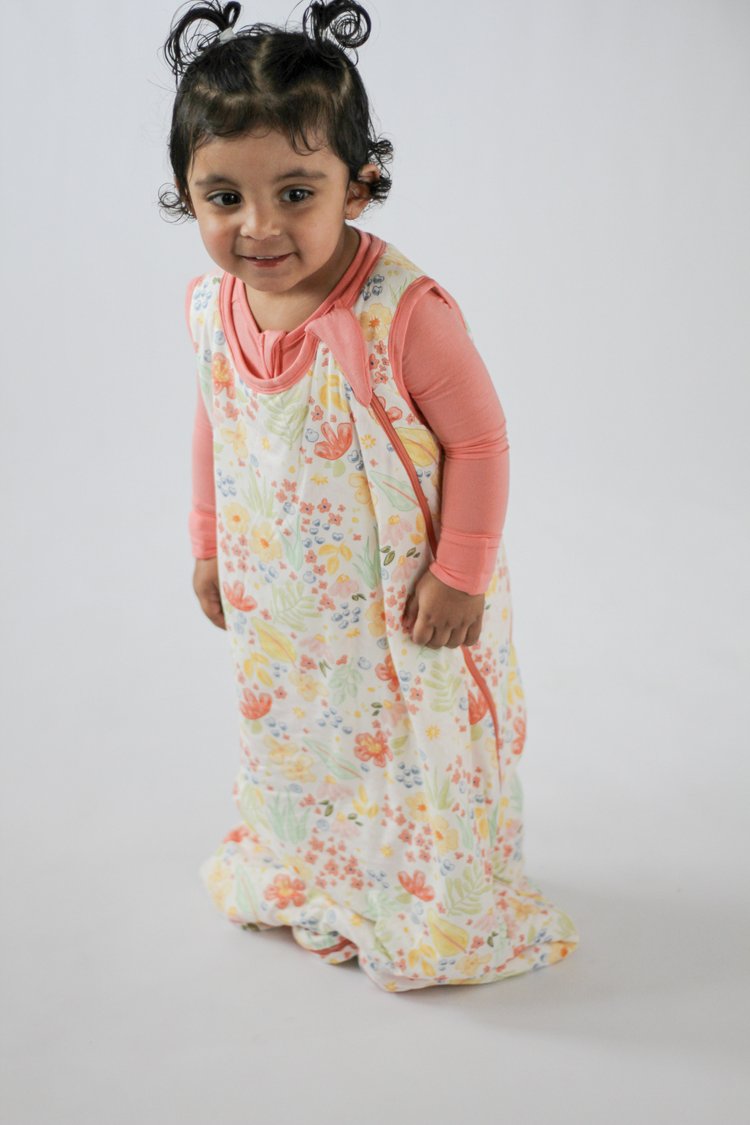 Whimsical Flower Print Sleep Bag-Personalized