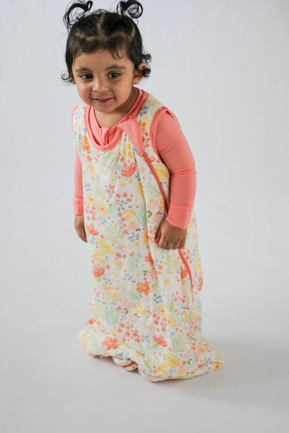 Whimsical Flower Print Sleep Bag-Personalized