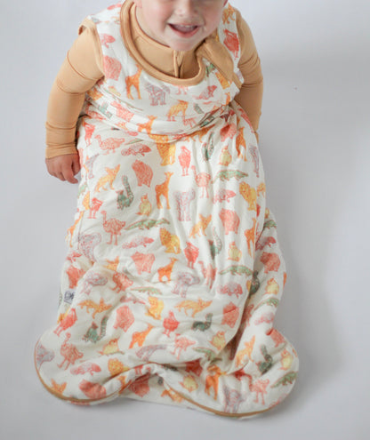 Whimsical Animal Bamboo Sleep Sack – Soft, Cozy & Personalized
