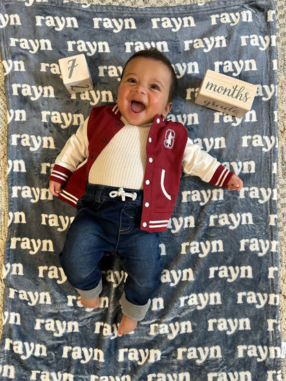 Personalized Baby Blankets – Custom Name, Font & Color Options