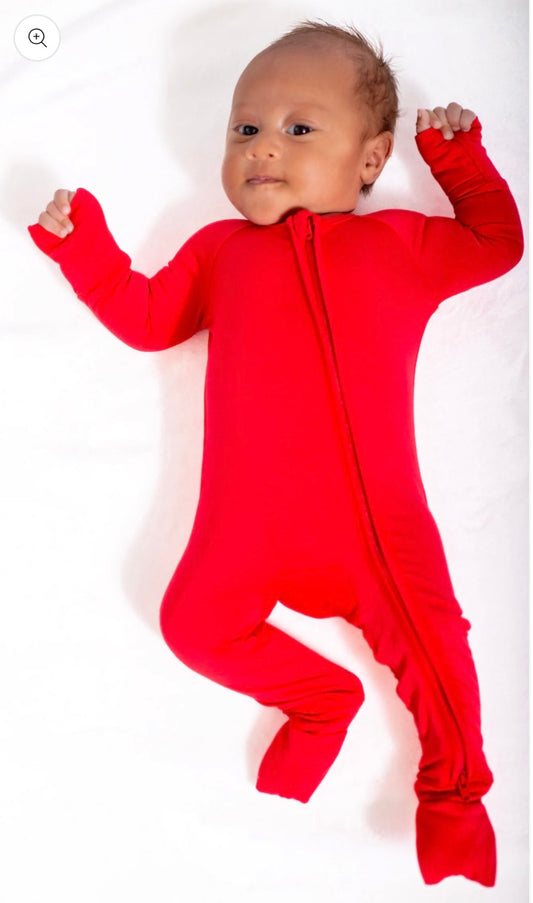 Bamboo Solid Red Onesie