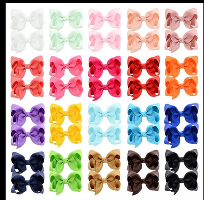 Baby Clip Bows – Colorful Hair Accessories in Matching Pairs
