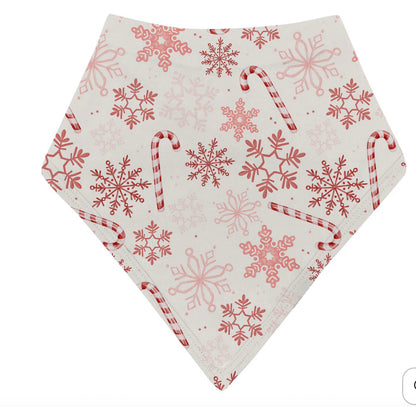Lets Eat A Candy Cane: Bamboo Bib in Blue & Peach