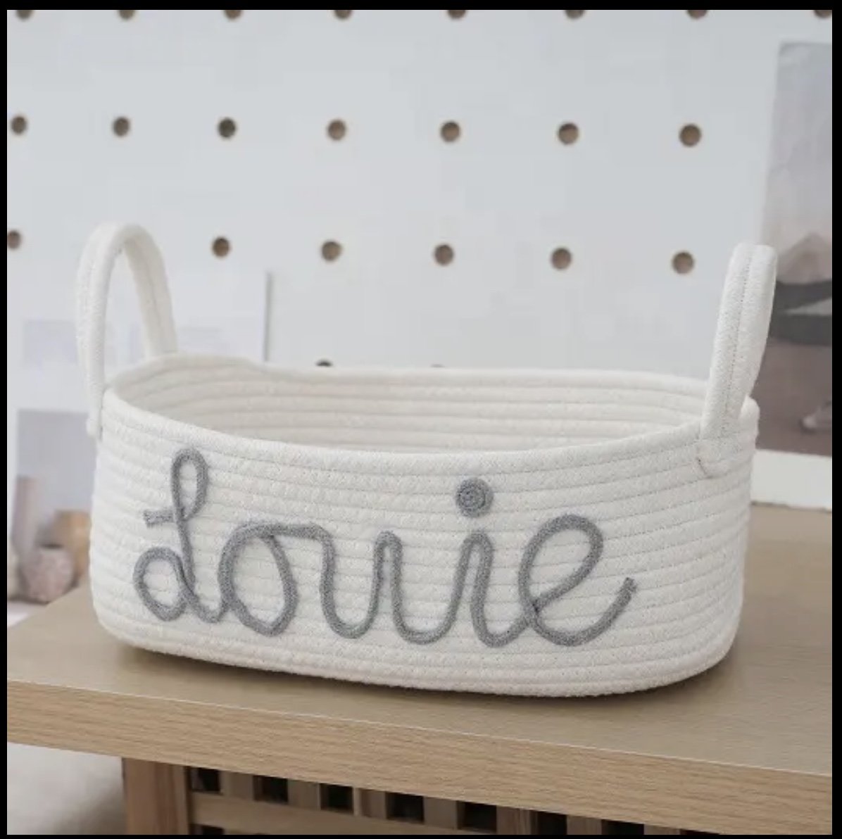 Personalized Rope Basket – Custom Storage for Baby Essentials