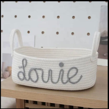 Personalized Rope Basket – Custom Storage for Baby Essentials