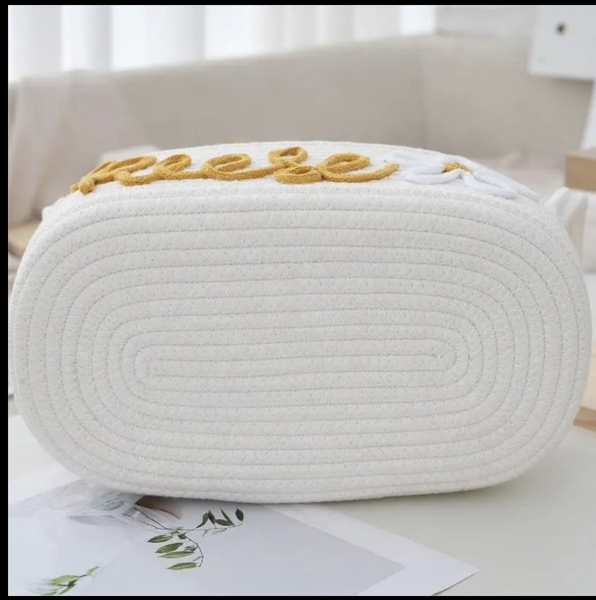 Personalized Rope Basket – Custom Storage for Baby Essentials