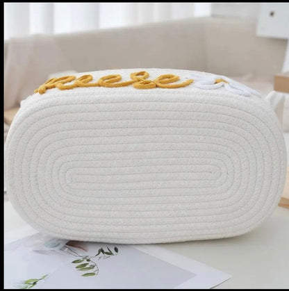 Personalized Rope Basket – Custom Storage for Baby Essentials