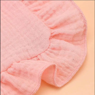 Personalized Ruffle Burp Cloth – Soft Muslin Baby Gift
