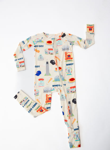My First Windy City Toddler Bamboo Pajamas | Chicago Toddler Pajama Set