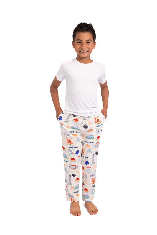 Windy City Chicago Bamboo Pajamas Unisex| Soft Chicago Kids Pajama Set