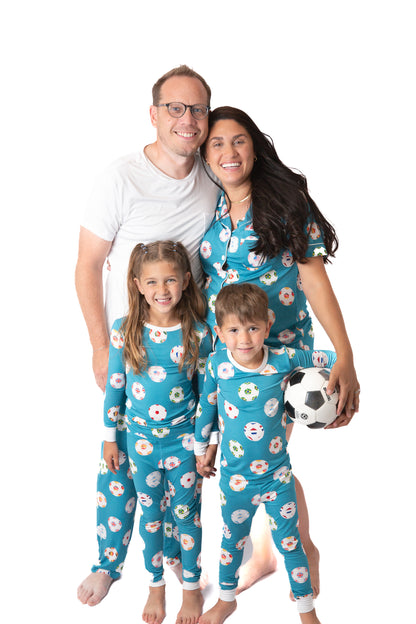 Women’s Bamboo Soccer Pajama Short Set | World Cup Inspired Luxury Bamboo Sleepwear