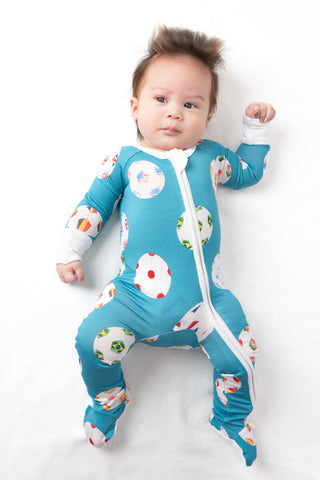 My Soccer Outfit Bamboo Baby Onesie | Soccer Baby Outfit