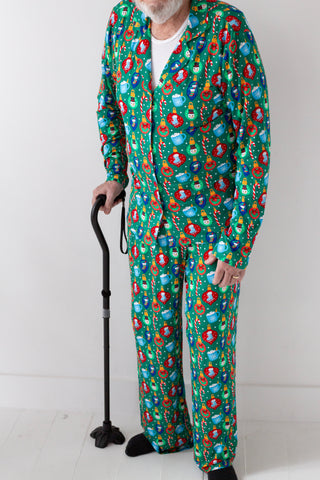 My First Christmas Bamboo Pajamas- Men 2 Piece Holiday Pajamas