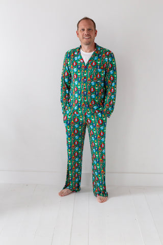 My First Christmas Bamboo Pajamas- Men 2 Piece Holiday Pajamas