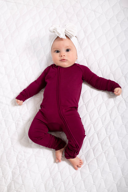 Baby Solid Onesies: Maroon