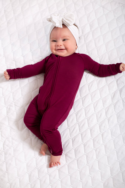 Baby Solid Onesies: Maroon