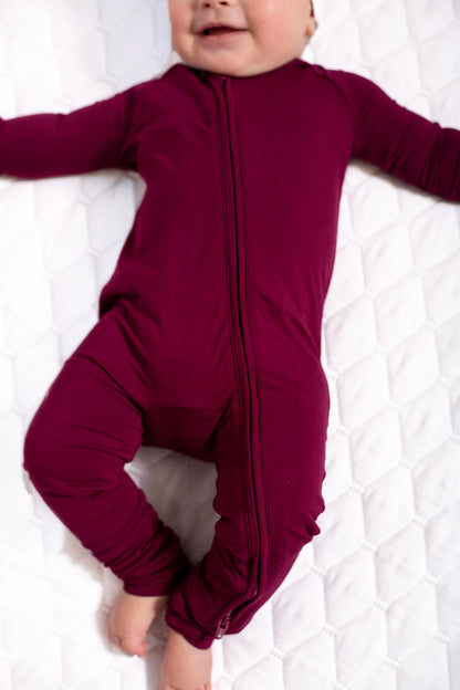 Baby Solid Onesies: Maroon