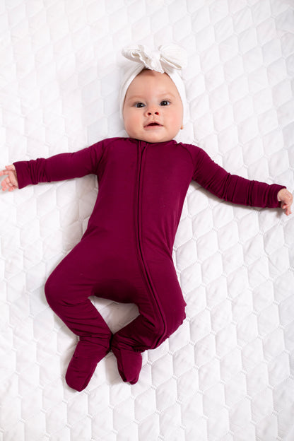 Baby Solid Onesies: Maroon