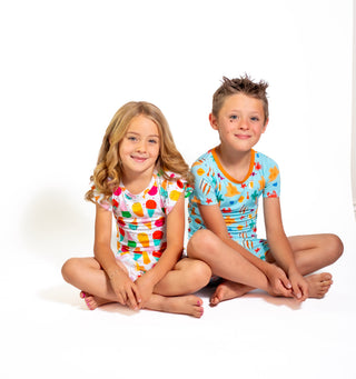 Beach Short Pajamas for Kids | Lightweight Summer Sleepwear | Rayn’s Tiny Stitches