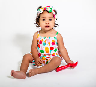 My First Ice Cream Cone Bamboo Bubble Onesie | Baby Summer Outfit
