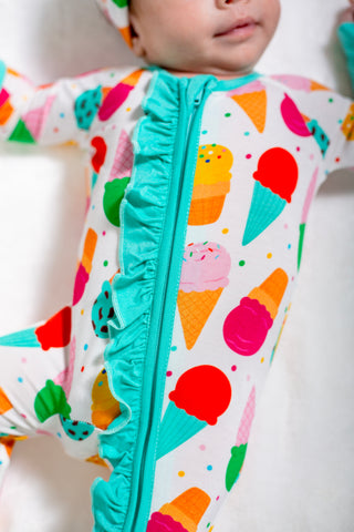 My First Ice Cream Cone Bamboo Onesie | Soft Baby Bodysuit