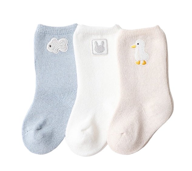 Cute Baby Socks – 3-Pack Soft Socks with Fun Animal Designs