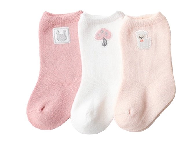 Cute Baby Socks – 3-Pack Soft Socks with Fun Animal Designs