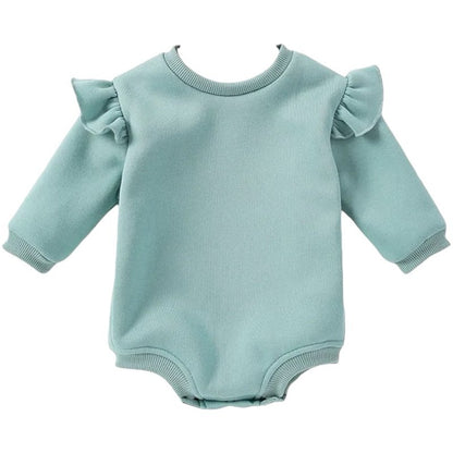 Personalized Frill Fleece Onesie – Cozy & Stylish for Baby Girls