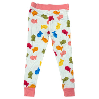 My First Snack Bamboo Pajamas – Green & Pink Lining Toddler PJs | Rayn’s Tiny Stitches
