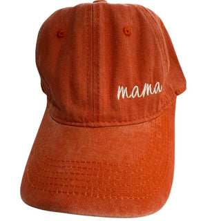Mama Embroidered Hat – Soft Cotton, Adjustable & Stylish in Orange