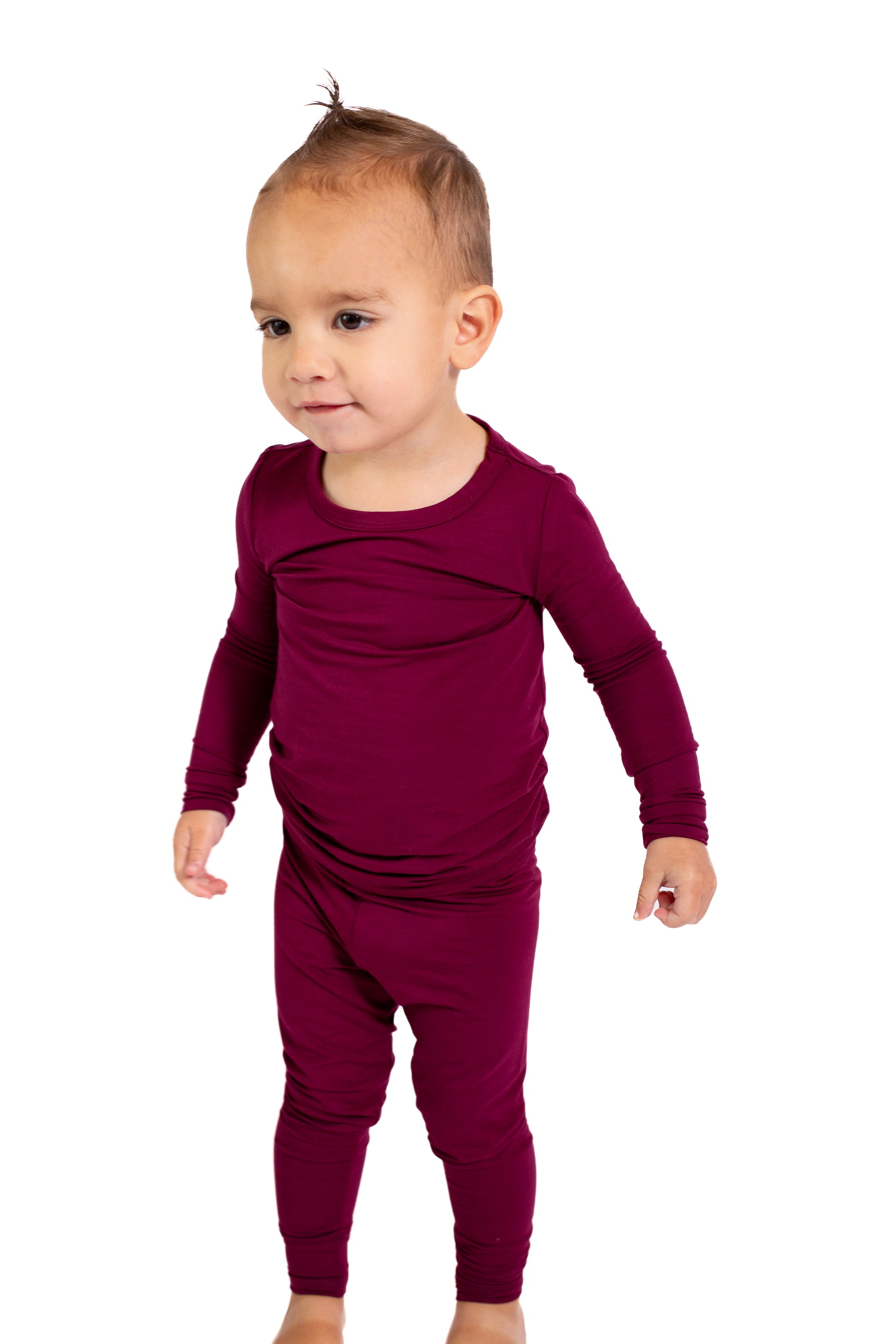 maroon bamboo 2 piece pajamas lightweight sleepwear