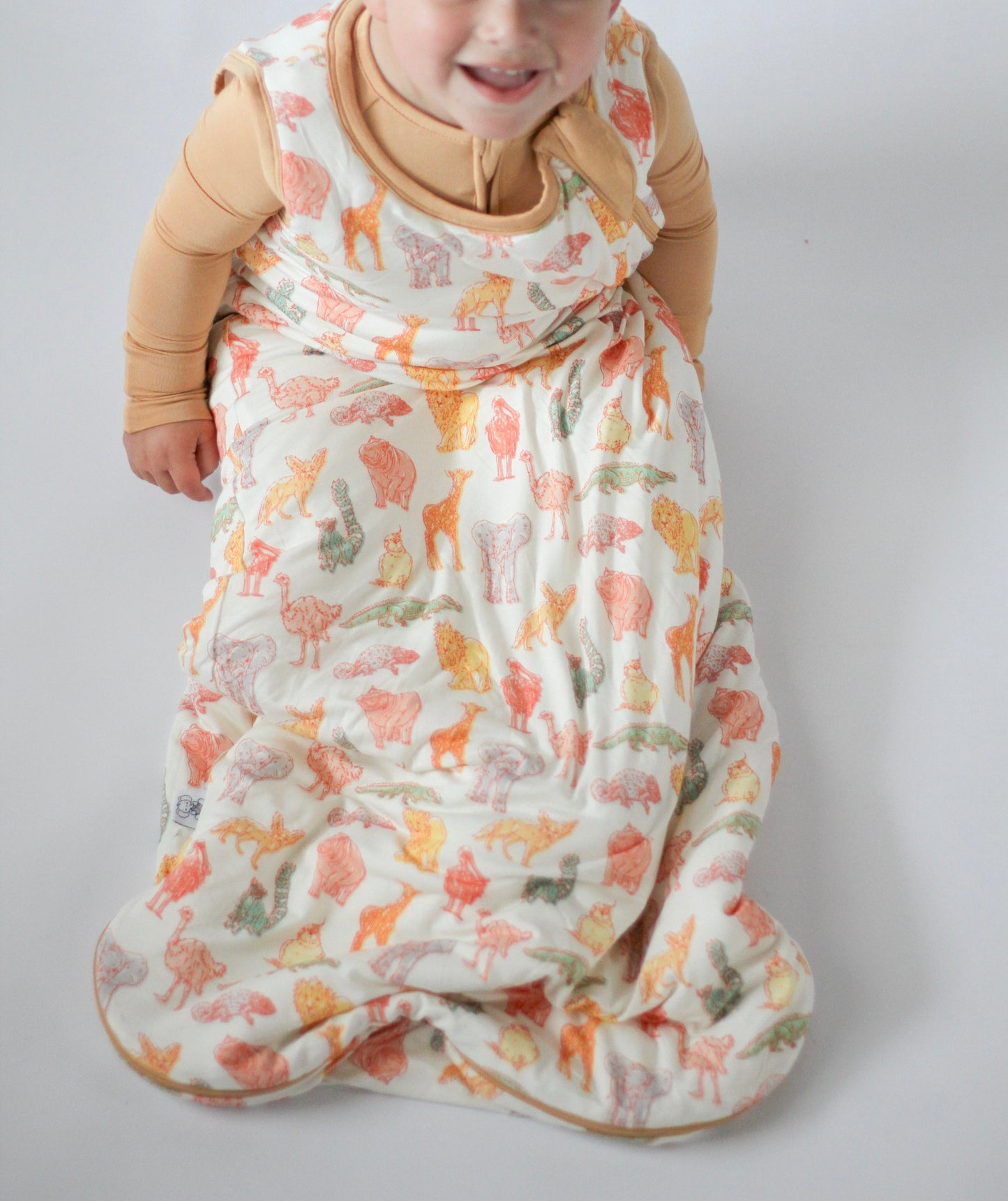 My First Trip to the Zoo Bamboo Sleep Sack | Animal Print Baby Sleep Bag