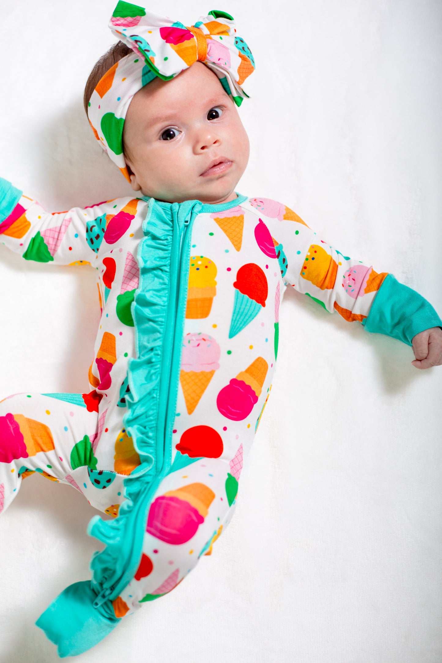 My First Ice Cream Cone Bamboo Onesie | Soft Baby Bodysuit