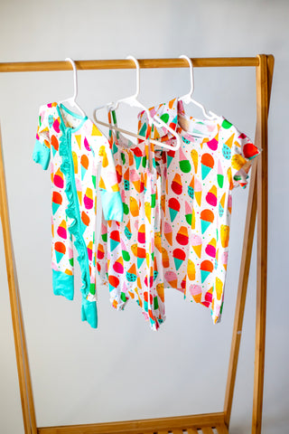 My First Ice Cream Cone Bamboo Onesie | Soft Baby Bodysuit