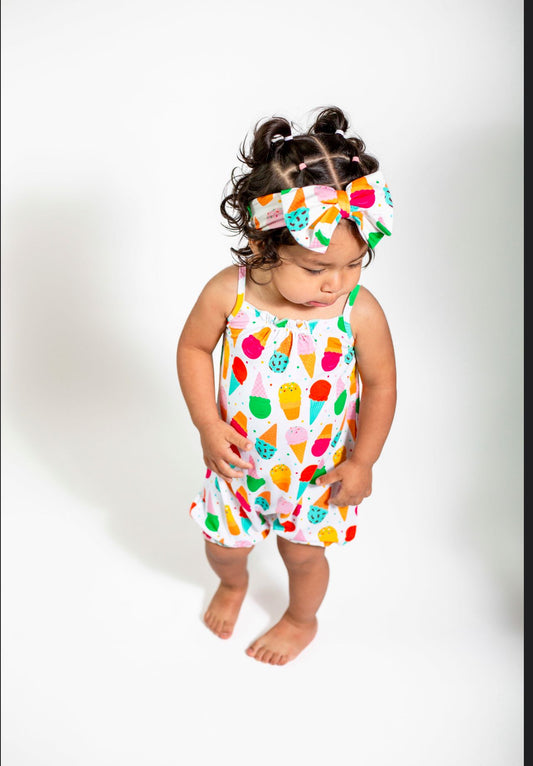 My First Ice Cream Cone Bamboo Bubble Onesie | Baby Summer Outfit