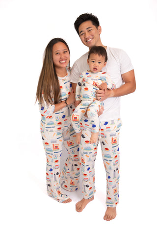 family matching pajamas that are breathable bamboo and cooling 