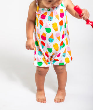 My First Ice Cream Cone Bamboo Bubble Onesie | Baby Summer Outfit
