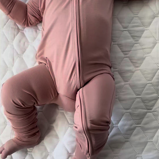 bamboo double zip buttery soft onesie for babies with sensitive skin