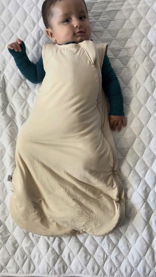 baby bamboo sleep sack with double zip for a better sleep