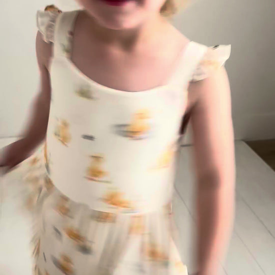 soft bamboo duck print summer dress