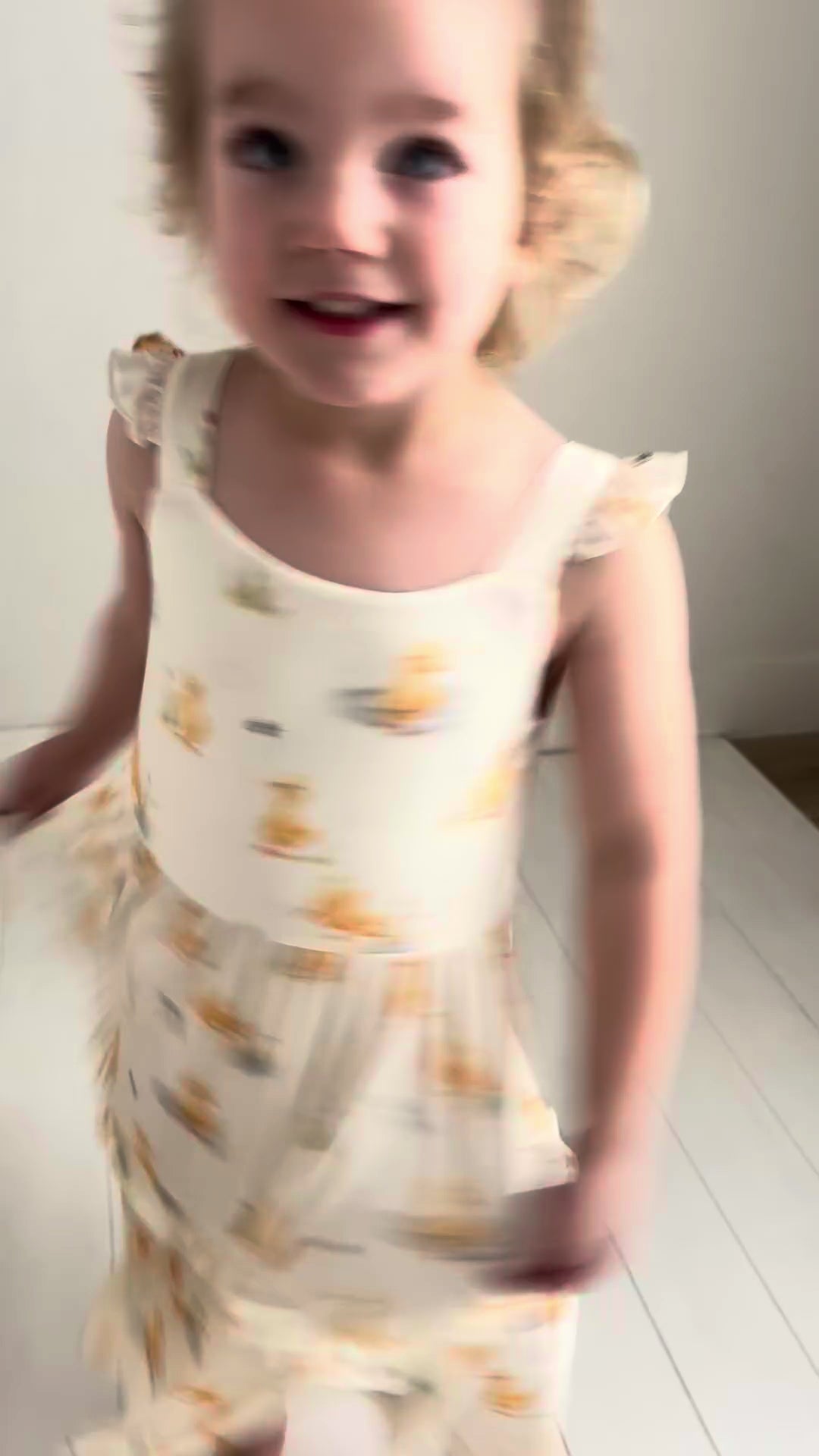 soft bamboo duck print summer dress