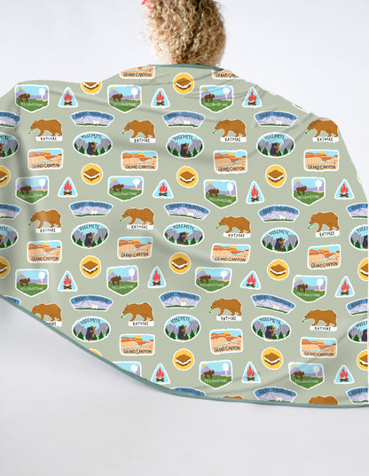 Lets Go See A National Park Toddler Blanket  57x39 inches Tog Rating: 2.0