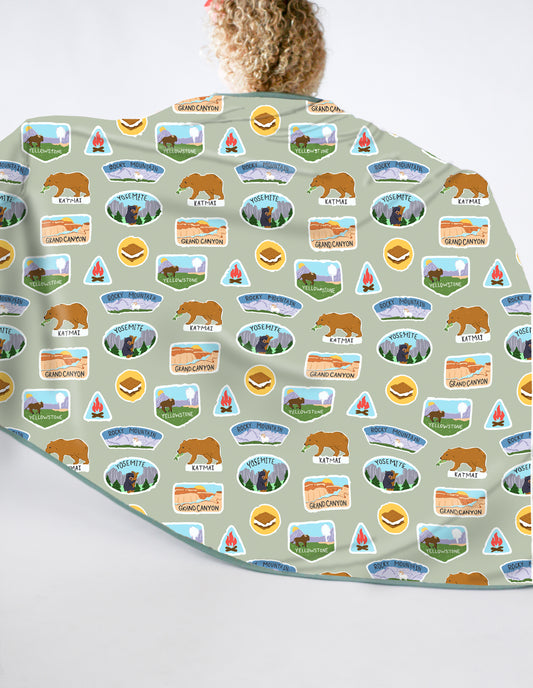 Lets Go See A National Park Toddler Blanket  57x39 inches Tog Rating: 2.0